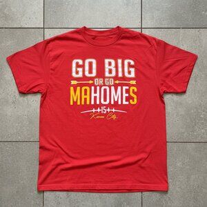 Go Big Or Go Mahomes Kansas City Football Red Graphic Tee
